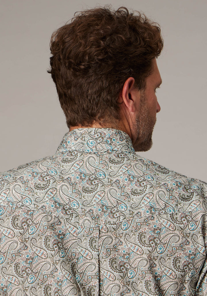 MENS SAND DUNE PAISLEY LONG SLEEVE BUTTON WESTERN SHIRT