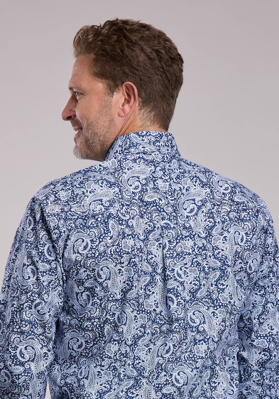 MENS ROPER WINDY PAISLEY LONG SLEEVE BUTTON SHIRT