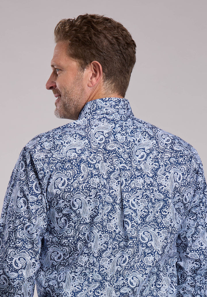 MENS ROPER WINDY PAISLEY LONG SLEEVE BUTTON SHIRT