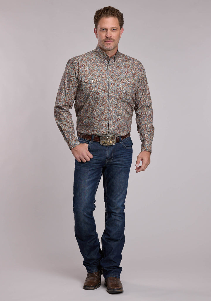 MENS ROPER AMARILLO PAISLEY WESTERN BUTTON UP SHIRT