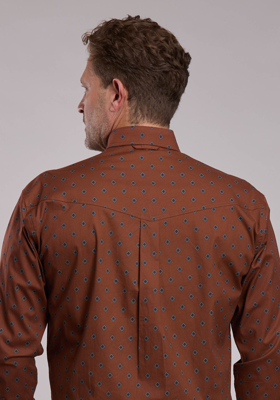 MENS ROPER STRETCH POPLIN WESTERN BUTTON UP SHIRT