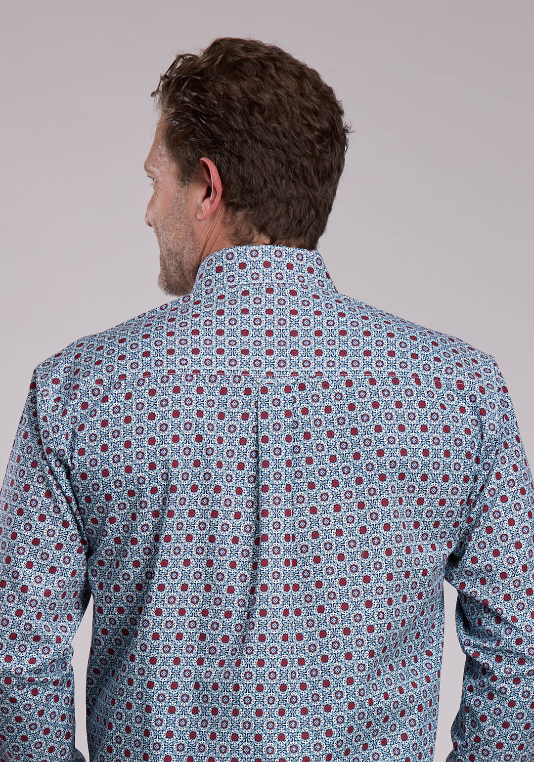 MENS ROPER VINTAGE SCROLL FOULARD LONG SLEEVE BUTTON SHIRT