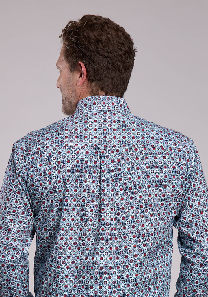 MENS ROPER VINTAGE SCROLL FOULARD LONG SLEEVE BUTTON SHIRT