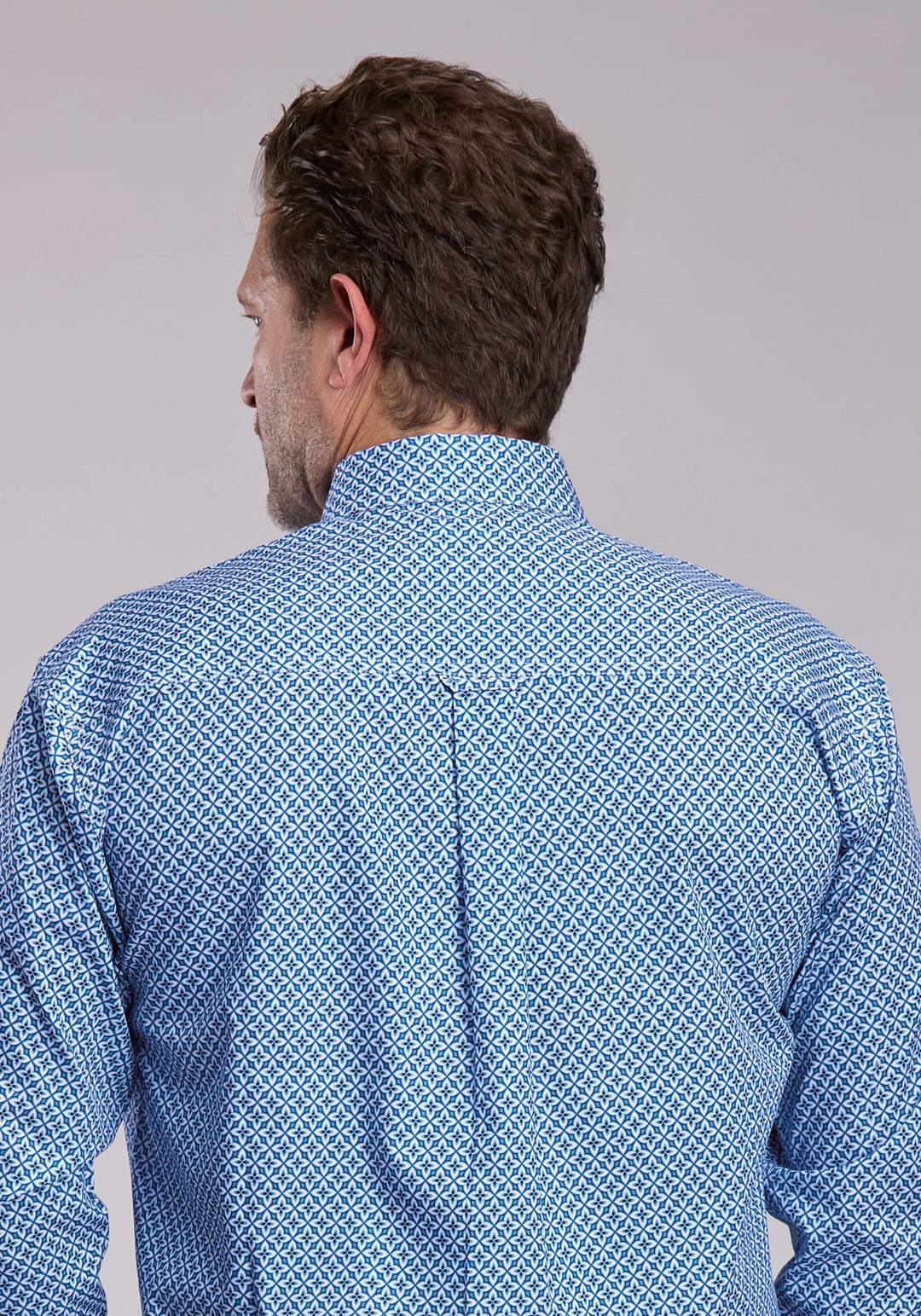 MENS ROPER PINWHEEL FOULARD LONG SLEEVE BUTTON SHIRT