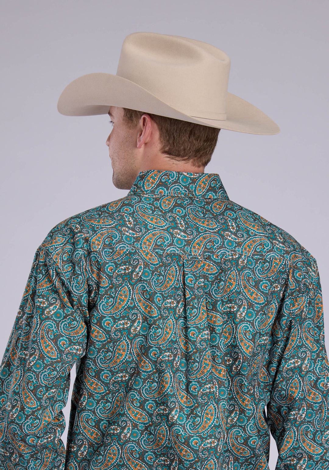 MENS DUSK PAISLEY LONG SLEEVE BUTTON WESTERN SHIRT