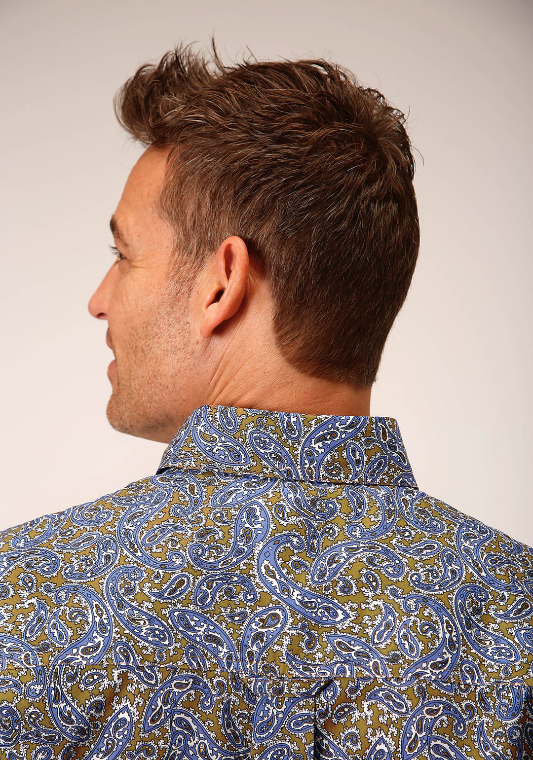 MENS LONG SLEEVE BUTTON VALLEY PAISLEY WESTERN SHIRT