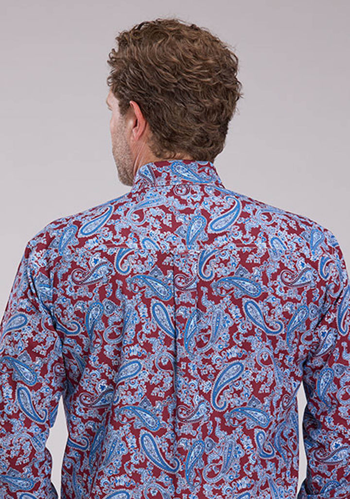 MENS HERITAGE PAISLEY LONG SLEEVE BUTTON WESTERN SHIRT