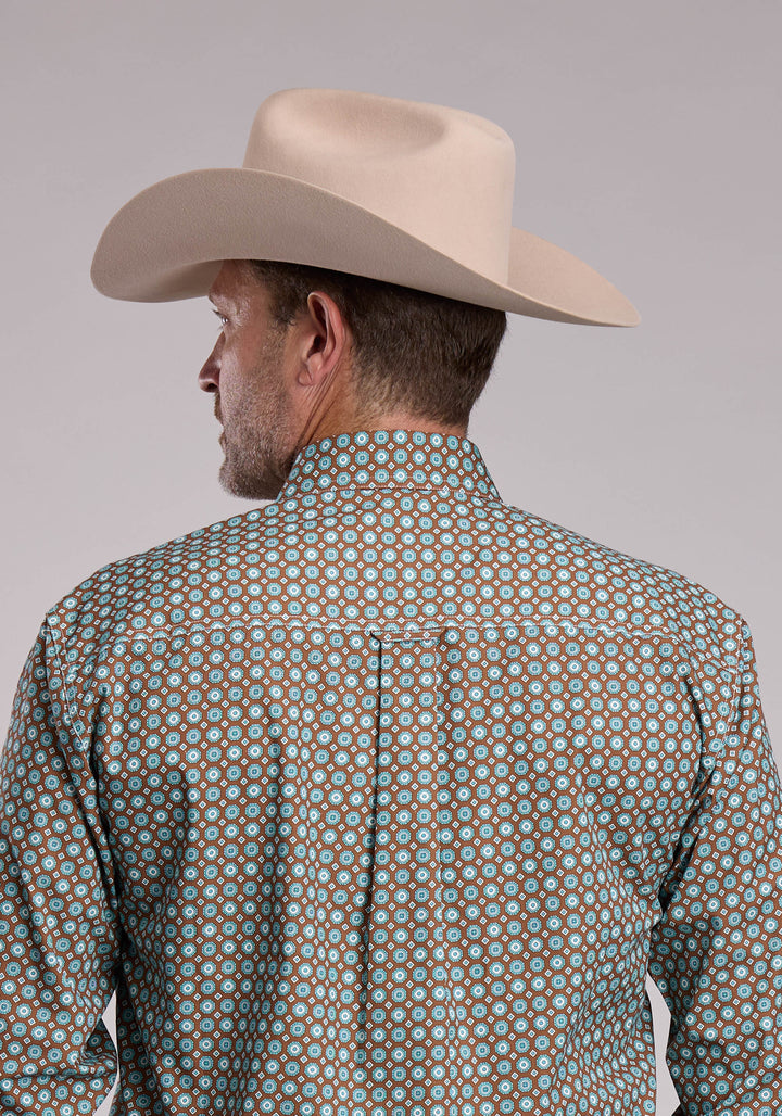 MENS ROPER CANYON FOULARD LONG SLEEVE BUTTON SHIRT