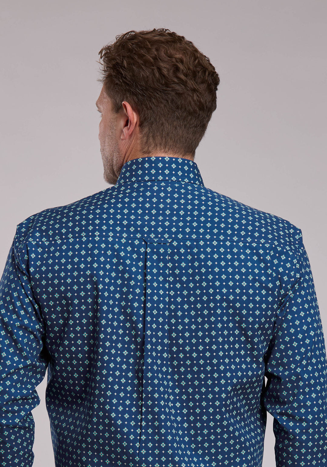 MENS ROPER NIGHT SKY FOULARD WESTERN BUTTON UP SHIRT