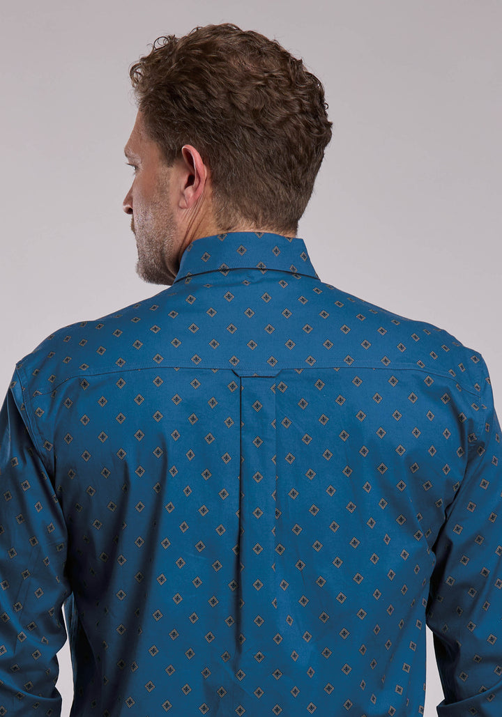 MENS ROPER STRETCH POPLIN WESTERN BUTTON UP SHIRT