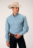 MENS LONG SLEEVE BUTTON STRETCH CHECK WESTERN SHIRT