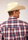 MENS LONG SLEEVE BUTTON INDEPENDENCE PLAID WESTERN SHIRT