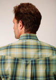 MENS LONG SLEEVE BUTTON SAND DUNE PLAID WESTERN SHIRT