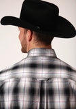 MENS LONG SLEEVE BUTTON BLACK HILLS PLAID WESTERN SHIRT