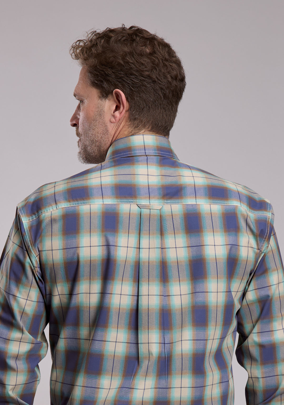 MENS ROPER CEDAR RIDGE PLAID WESTERN BUTTON UP SHIRT