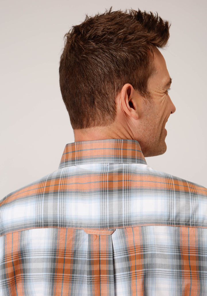 MENS LONG SLEEVE BUTTON DUSK OMBRE WESTERN SHIRT