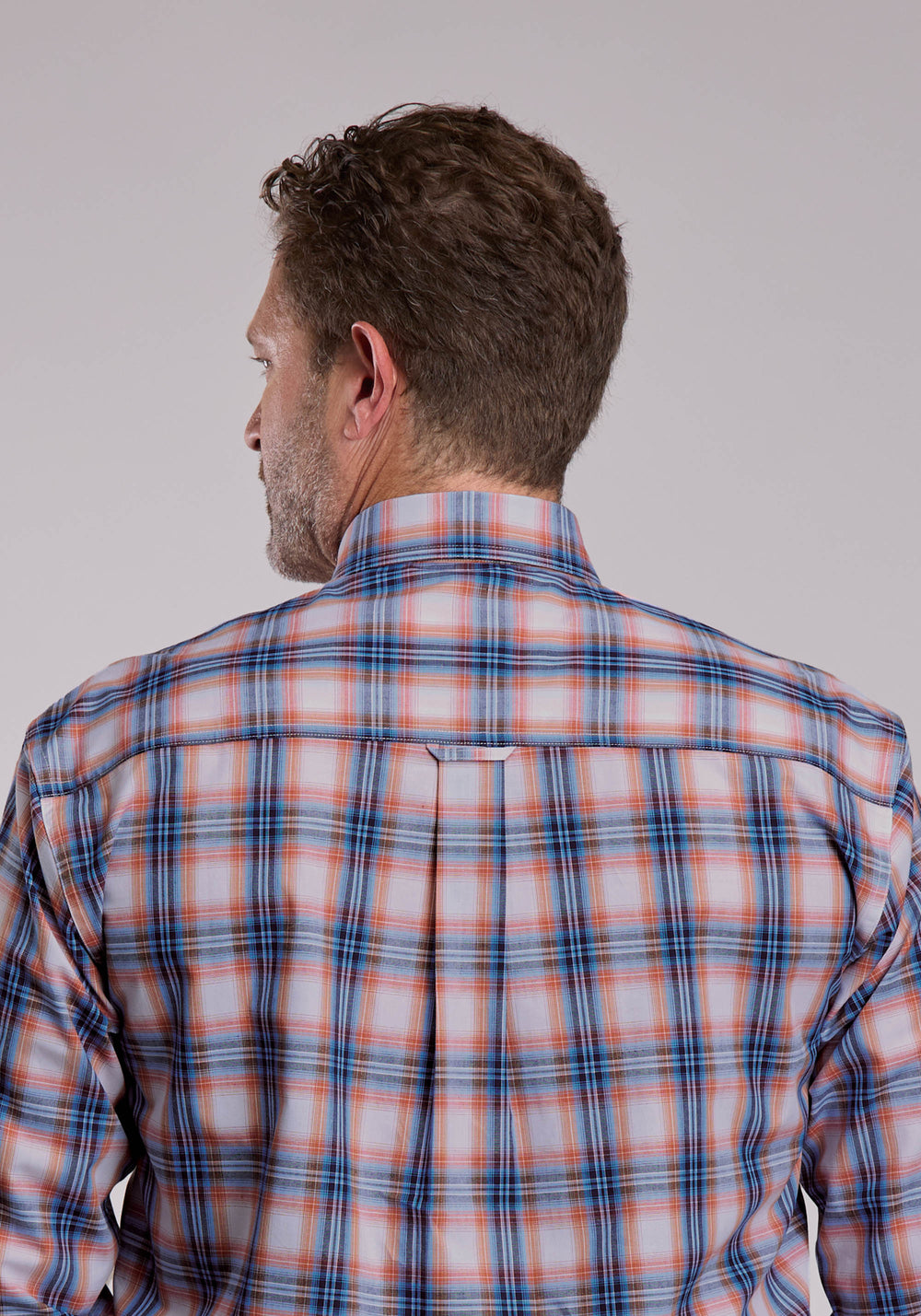 MENS ROPER BREEZY PLAID LONG SLEEVE BUTTON SHIRT