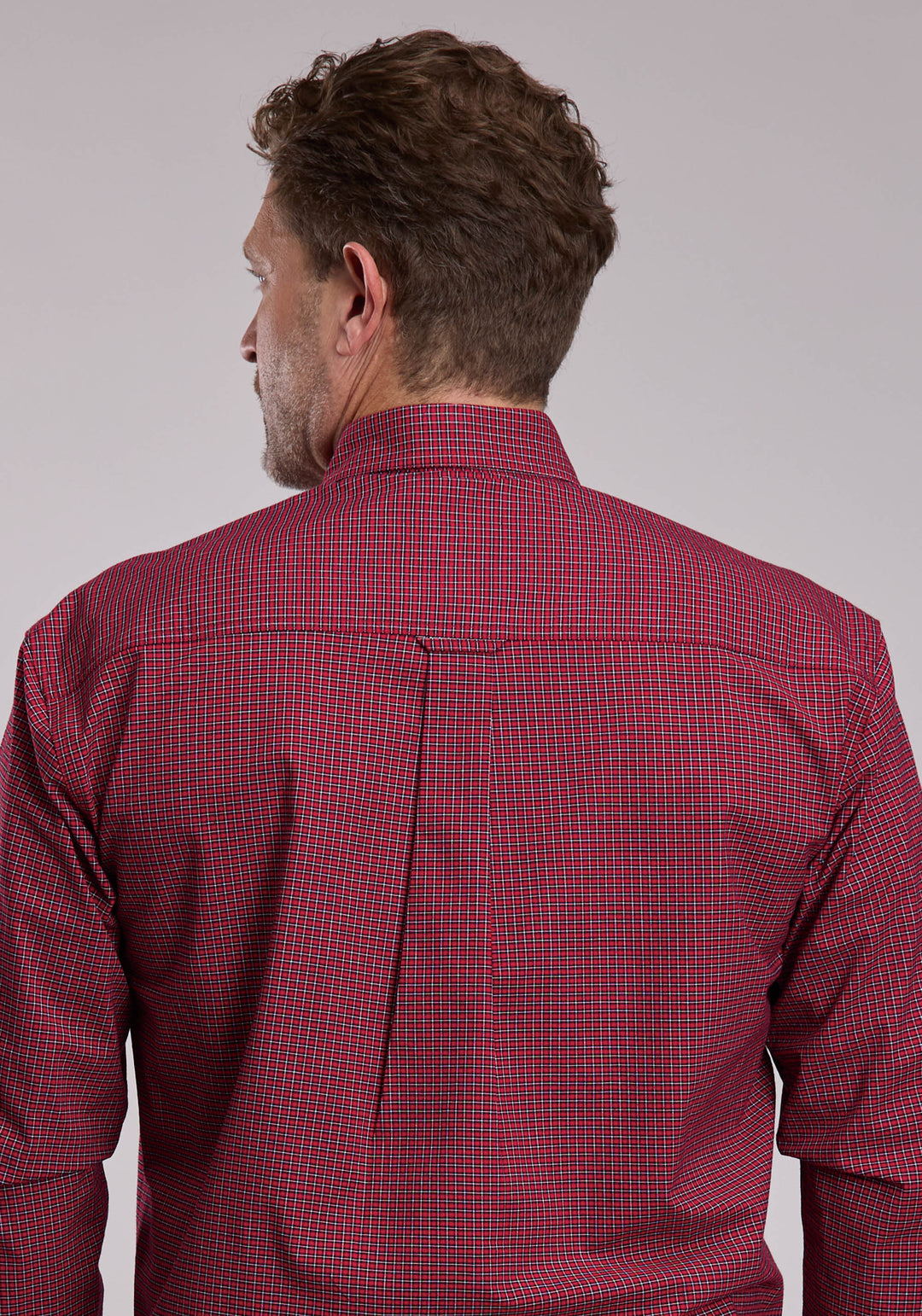 MENS ROPER STRETCH CHECK WESTERN BUTTON UP SHIRT