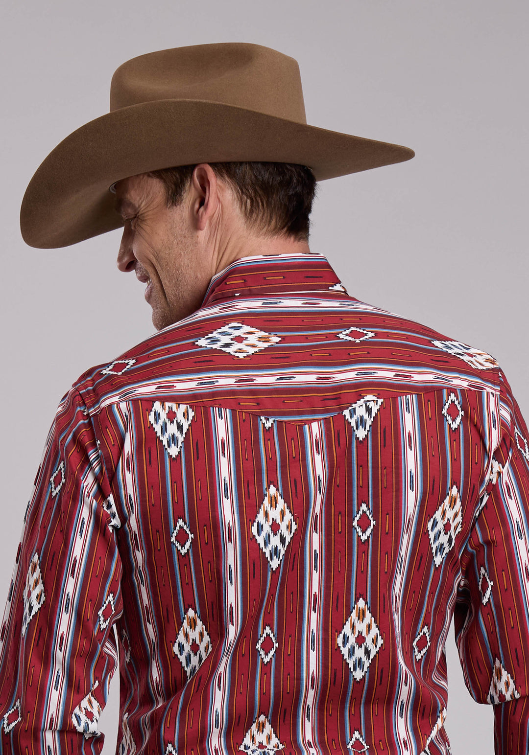MENS ROPER VINTAGE STRIPE WESTERN SNAP SHIRT