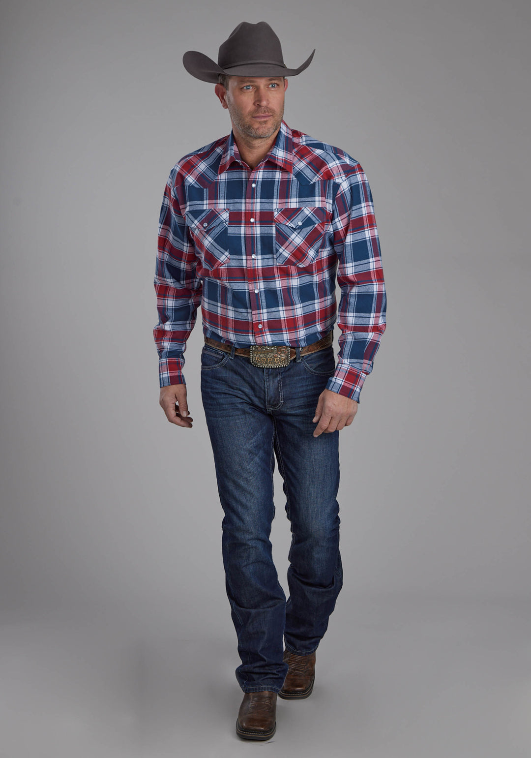 MENS UNLINED FLANNEL SHIRT LONG SLEEVE SNAP WESTERN SHIRT