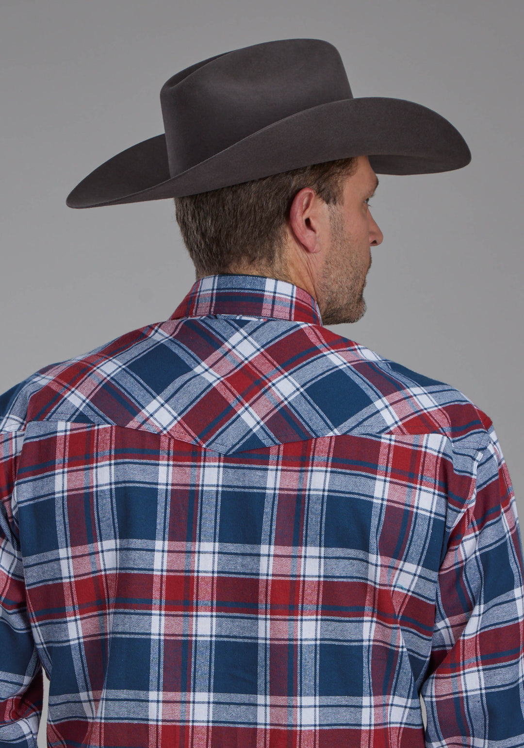MENS UNLINED FLANNEL SHIRT LONG SLEEVE SNAP WESTERN SHIRT