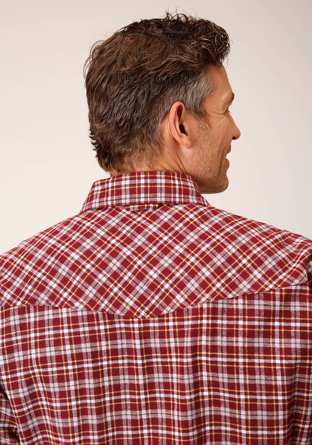 plaid dress shirt mens Mens Long Sleeve Snap Unlined Flannel Plaid Shirt Western Shirt – Roper Apparel & Footwear