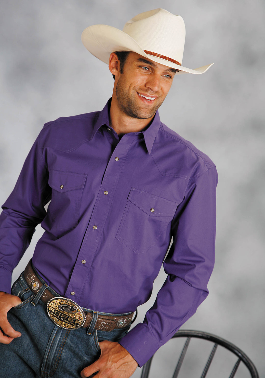 Coevals Club Men's Western Pearl Snap Shirt – Plaid Long Sleeve With Chest Pockets