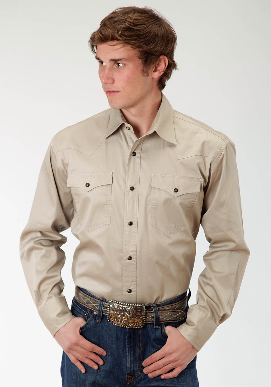 Men's Premium Cotton Western Snaps Long Sleeves Shirts with Stretch.ML-2613