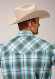 MENS LONG SLEEVE SNAP MEADOW PLAID WESTERN SHIRT TALL FIT