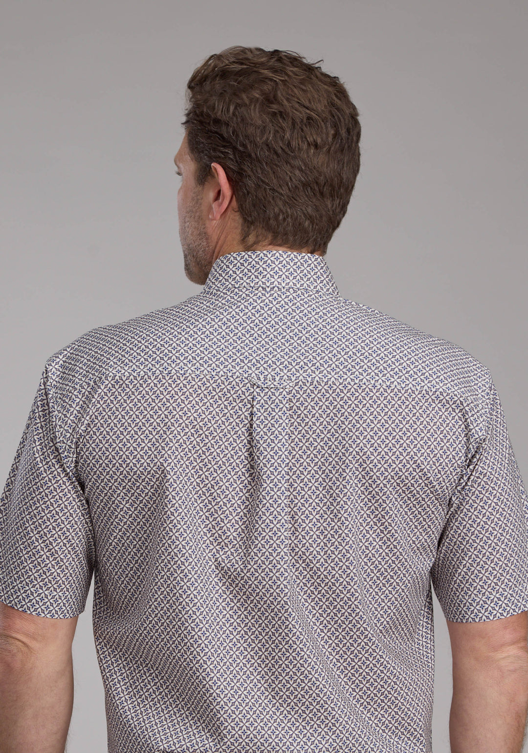 MENS PINWHELL FOULDARD SHORT SLEEVE BUTTON WESTERN SHIRT