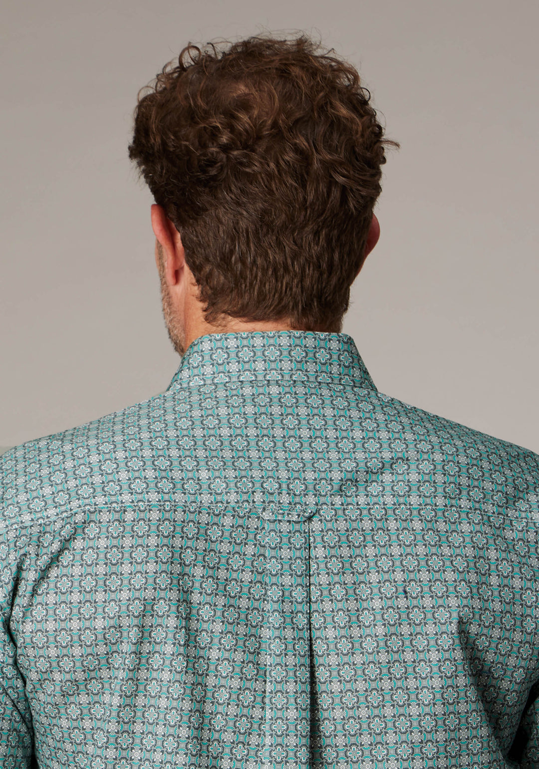 MENS SILVER SPRING FOULARD SHORT SLEEVE BUTTON WESTERN SHIRT
