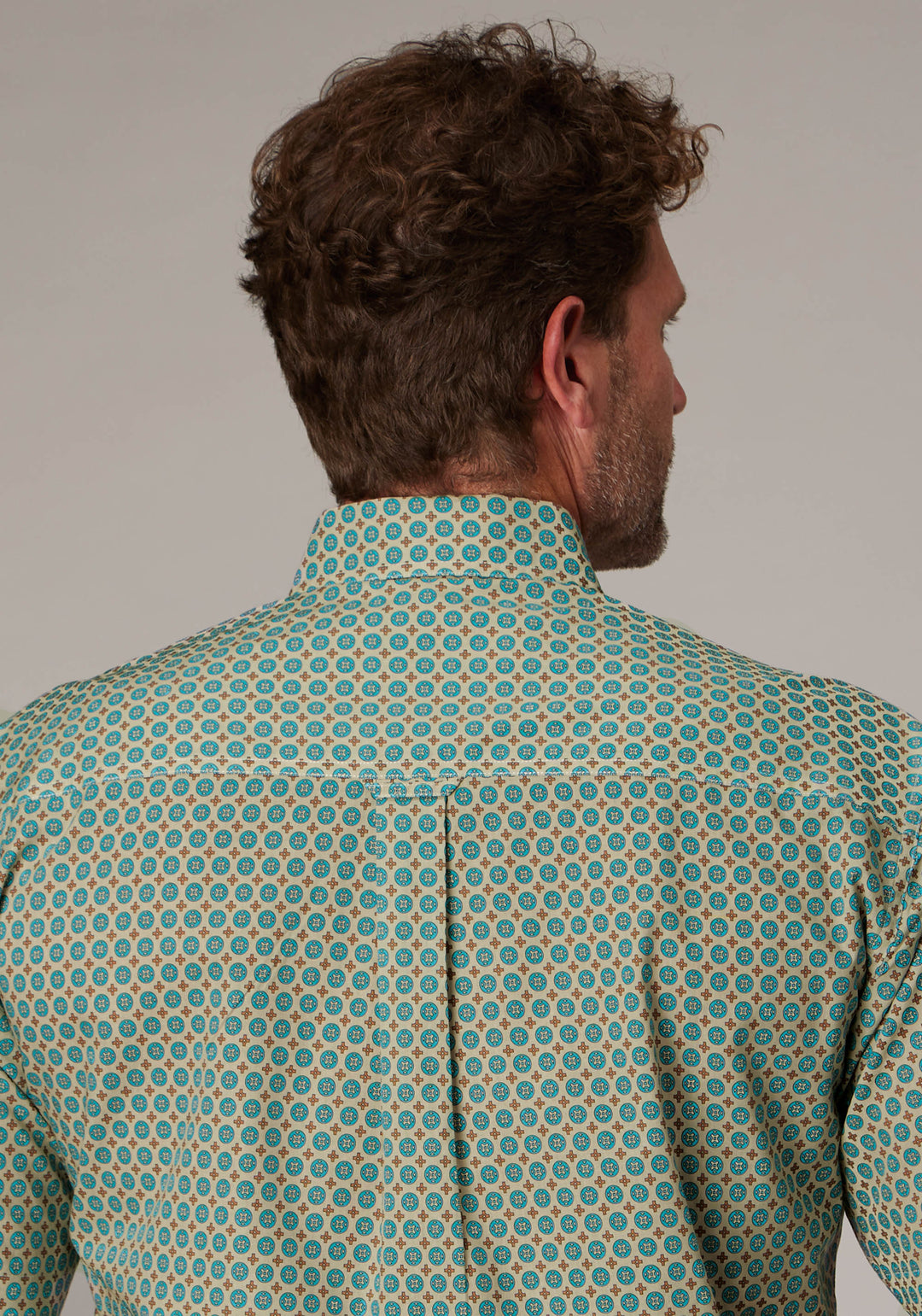 MENS SEDONA FOULARD PRINT SHORT SLEEVE BUTTON WESTERN SHIRT