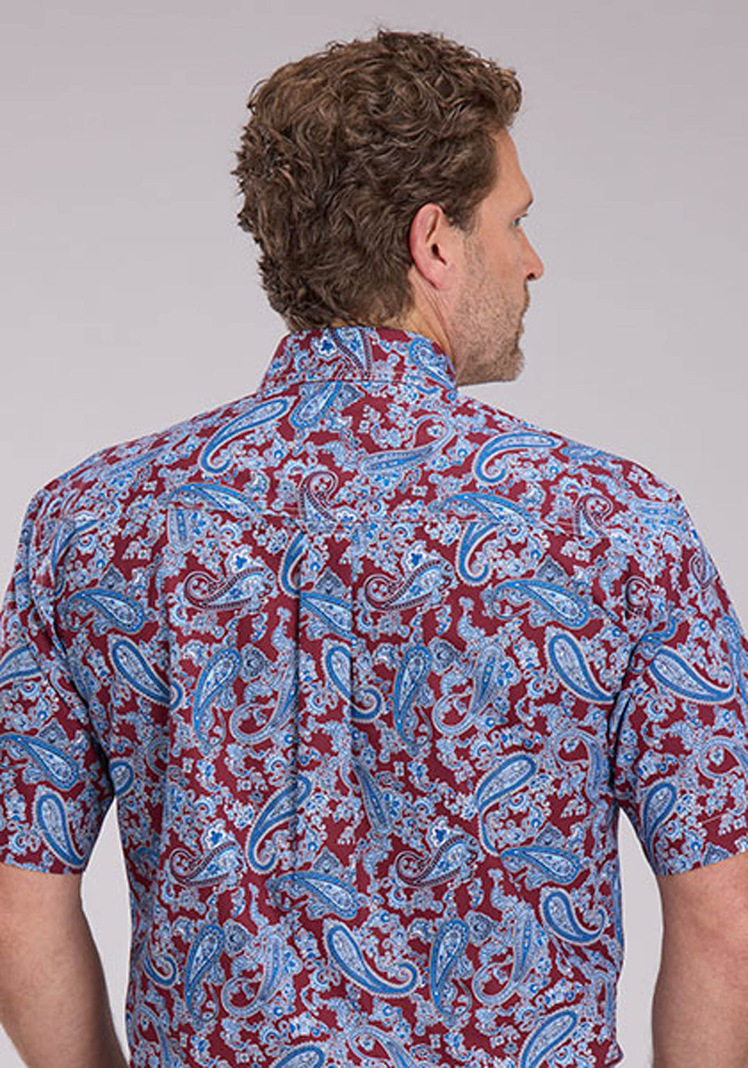 MENS HERITAGE PAISLEY SHORT SLEEVE BUTTON WESTERN SHIRT