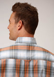 MENS SHORT SLEEVE BUTTON DUSK OMBRE WESTERN SHIRT