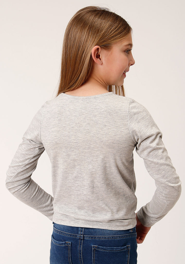 GIRLS LONG SLEEVE KNIT POLY RAYON JERSEY LONG SLEEVE  SCOOP NECK T T-SHIRT