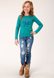 GIRLS LONG SLEEVE KNIT POLY RAYON JERSEY SHORT SLEEVE  T T-SHIRT