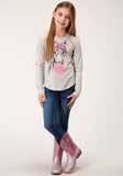 GIRLS LONG SLEEVE KNIT POLY RAYON JERSEY LONG SLEEVE  T T-SHIRT