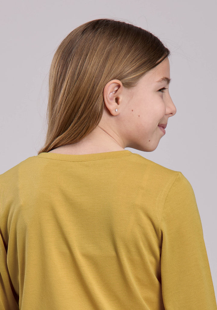 GIRLS LONG SLEEVE PULLOVER POLY RAYON JERSEY TEE WESTERN SHIRT