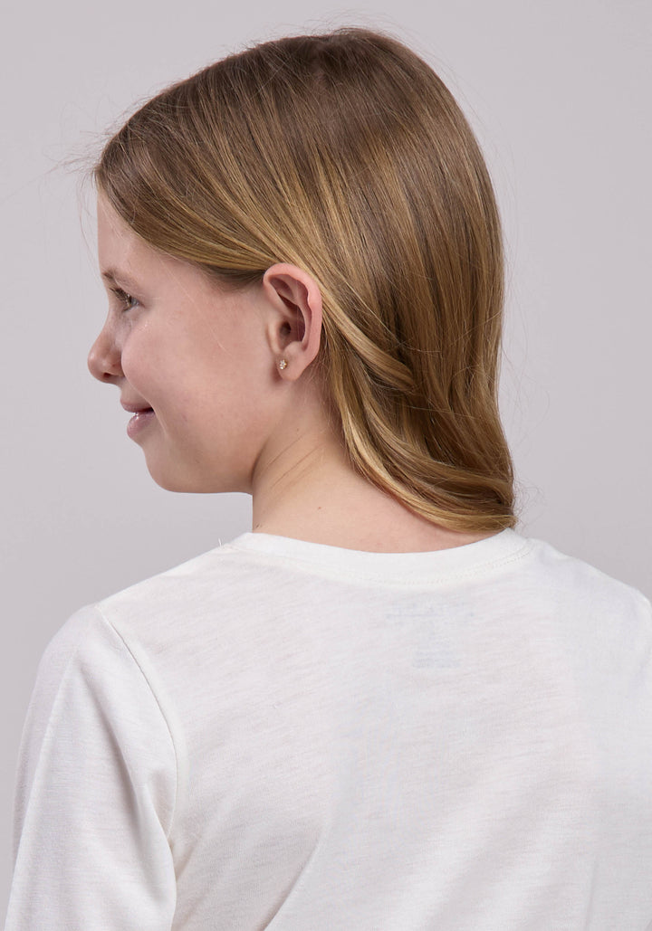 GIRLS LONG SLEEVE PULLOVER POLY RAYON JERSEY TEE WESTERN SHIRT