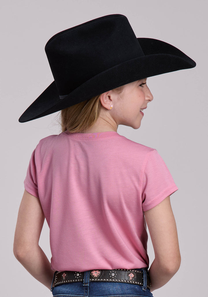 GIRLS ROPER POLY RAYON JERSEY CREW NECK SHORT SLEEVE SHIRT