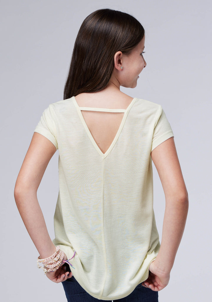 GIRLS POLY RAYON KNIT JERSEY SWING TEE SHORT SLEEVE PULLOVER WESTERN SHIRT