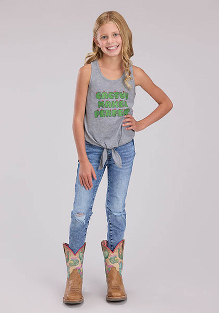 GIRLS POLY RAYON JERSEY KNIT RACERBACK TANK SLEEVELESS PULLOVER WESTERN SHIRT