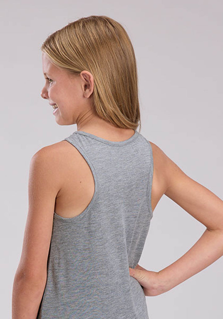 GIRLS POLY RAYON JERSEY KNIT RACERBACK TANK SLEEVELESS PULLOVER WESTERN SHIRT