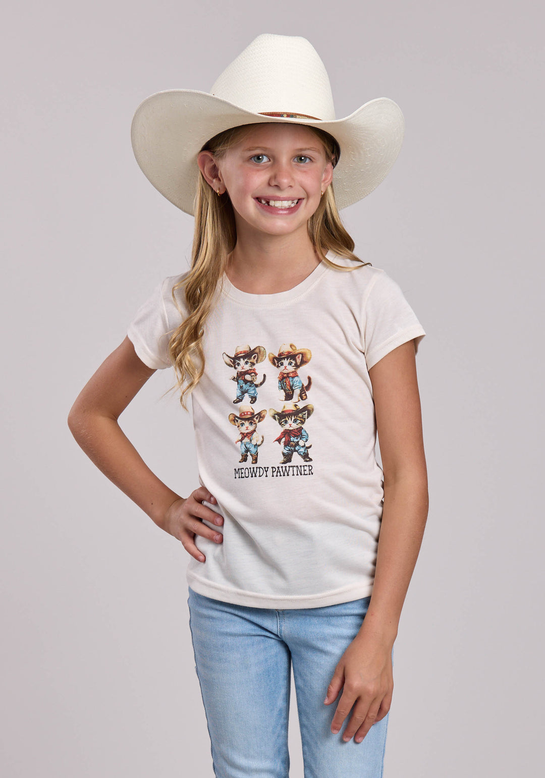 GIRLS ROPER POLY RAYON WESTERN JERSEY TEE