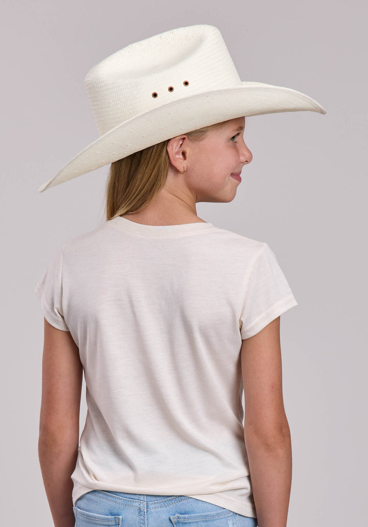 GIRLS ROPER POLY RAYON WESTERN JERSEY TEE