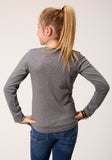 GIRLS LONG SLEEVE KNIT POLY RAYON JERSEY LONG SLEEVE  SCOOP NECK T T-SHIRT