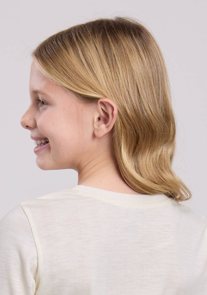 GIRLS ROPER CREAM POLY RAYON JERSEY LONG SLEEVE SHIRT
