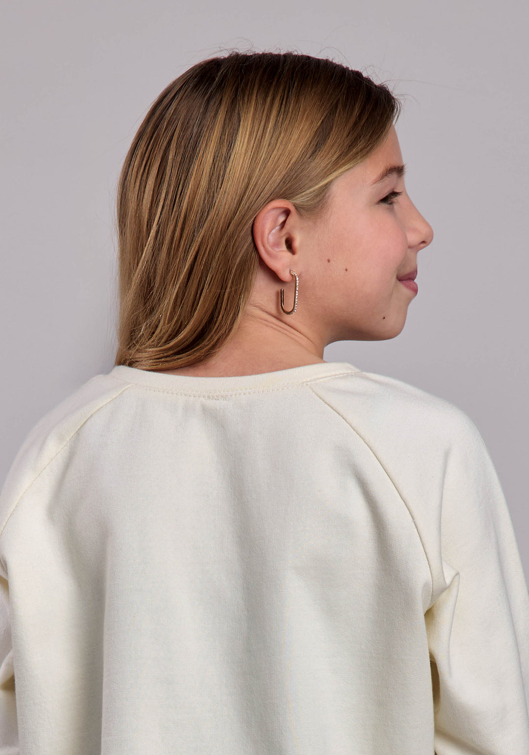 GIRLS LONG SLEEVE PULLOVER COTTON FLEECE CREW NECK PULLOVERR WESTERN SHIRT