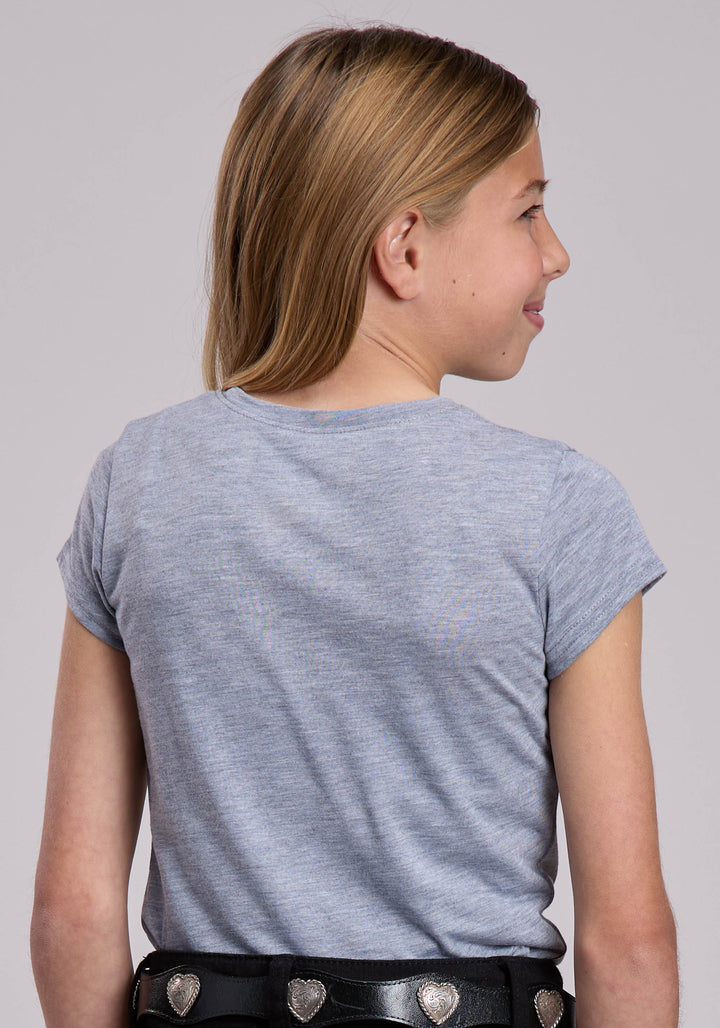 GIRLS ROPER POLY RAYON WESTERN JERSEY SHORT SLEEVE TSHIRT