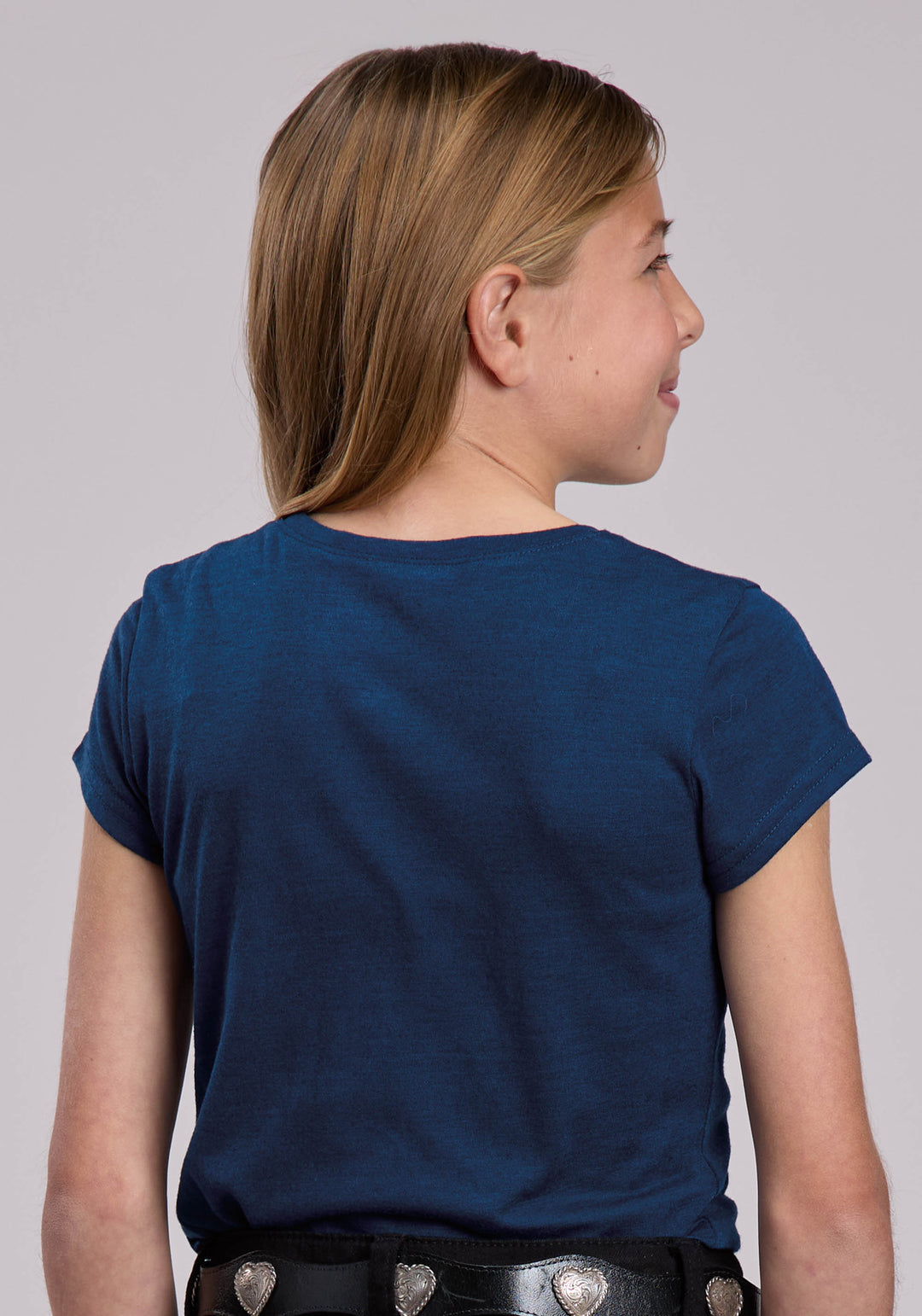 GIRLS ROPER POLY RAYON WESTERN JERSEY SHORT SLEEVE TSHIRT
